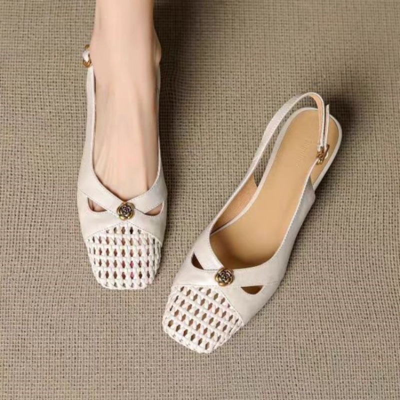 여성용 프렌치 스타일 클로즈드 토 샌들, 청키 힐, 다 - Women'S Shoes 리뷰 및 가격